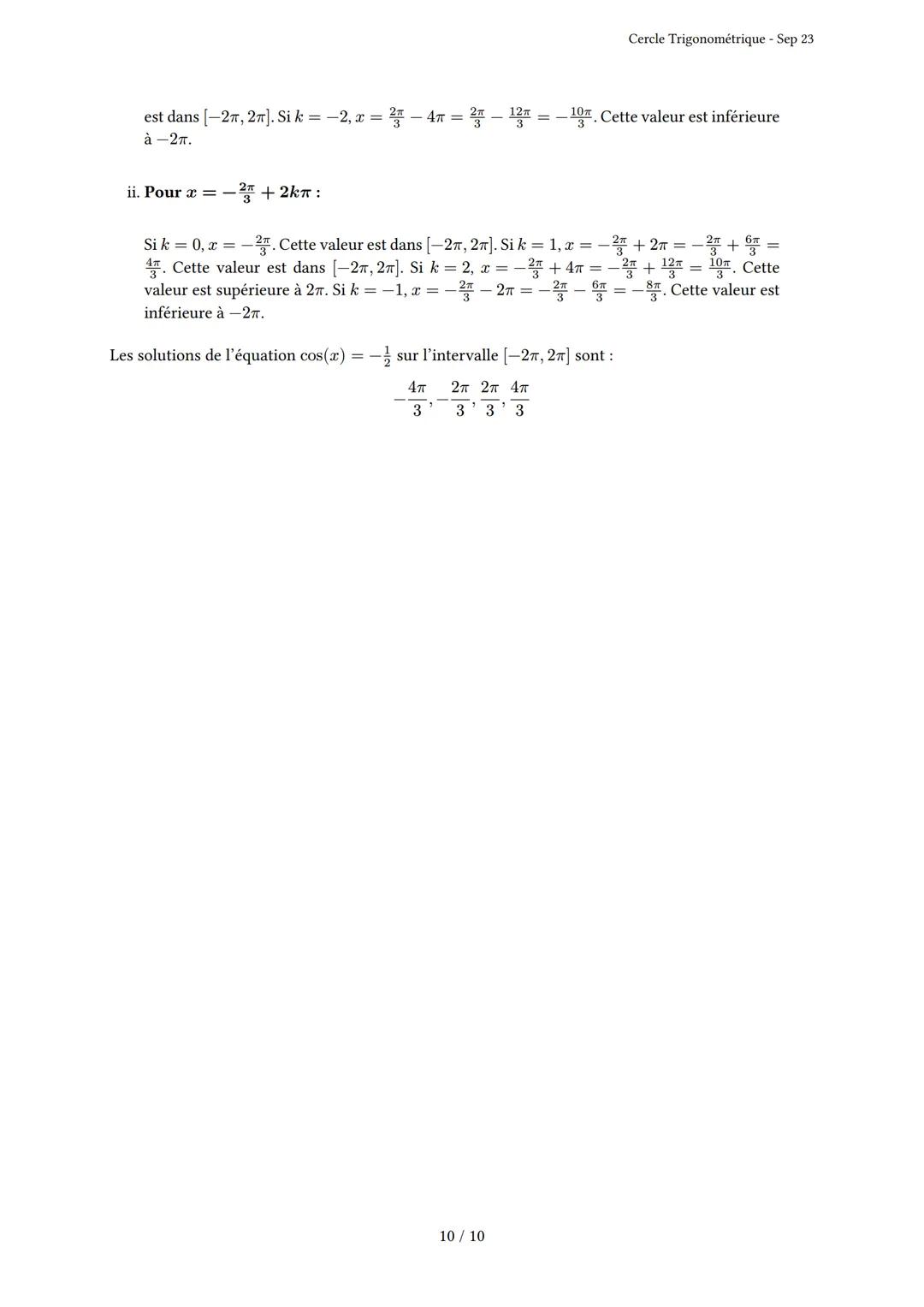 # Cercle Trigonométrique
Généré par Knowunity.fr - Sep 23
Description: Cet examen couvre le cercle trigonométrique, les radians, les angle