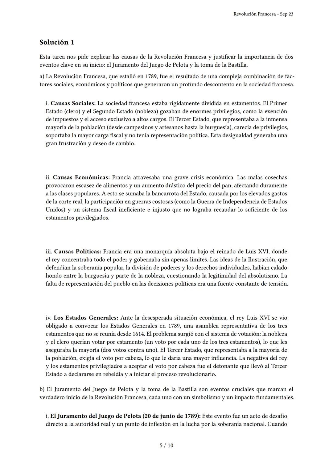 # Revolución Francesa
Generado por Knowunity - Sep 23
Descripción: Este examen cubre la Revolución Francesa, sus causas, desarrollo y cons