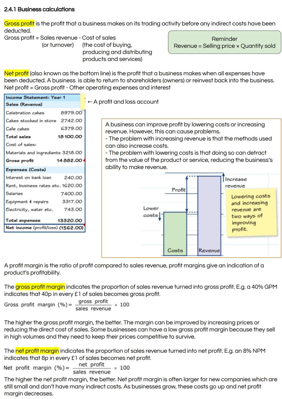 GCSE Edexcel Business Theme 2 Revision Notes (Business) - Knowunity